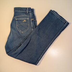Vtg 80s CHIC Jeans High Rise Straight Leg Medium Wash Denim 28x28 Size 16S